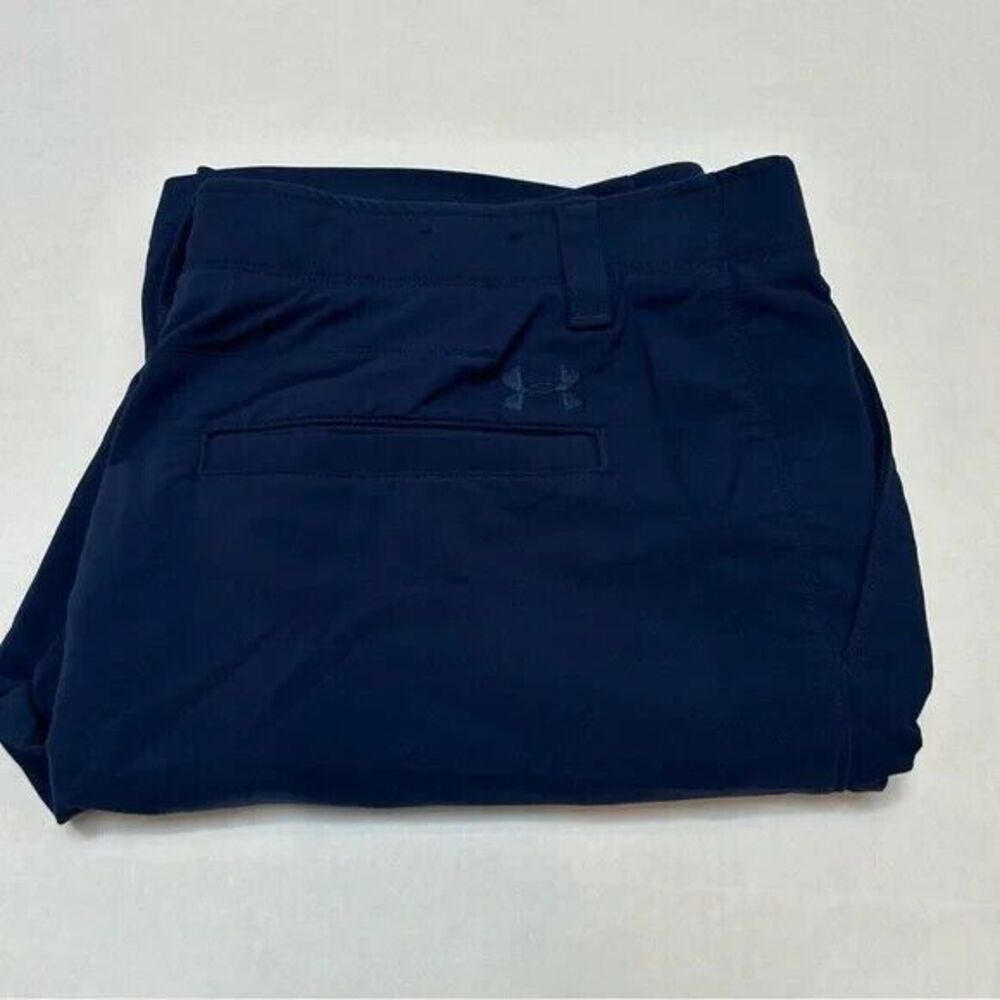 Under Armour UA Match Play Loose Navy Performance Navy Stretch Shorts size 32